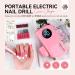 SAVILAND Electric Nail Drill - 40000RPM Professional Pink Nail Filer with 13 Bits for Acrylic Gel & Dip Nails | Home Salon Tool - Buy Online on GoSupps.com