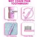Kids Sonic Electric Toothbrush | Rechargeable Smart Toothbrush for Children | 6 Modes, 30s Reminder, 2 Mins Timer | Toothbrush for Toddlers Boys Girls Age 3-12 | Includes 6 Brush Heads & Wall-Mounted Holder | Pink - Buy Online on GoSupps.com