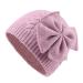 XIAOHAWANG Baby Girl Winter Hat Cute Bow Baby Beanie Warm Knitted Hats for Infant Toddler Girls 6-24 Months Purple