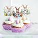 Easter Bunny Cupcake Toppers 8 Pcs Bunnies Cake Topper Reusable Easter Cupcake Toppers Wafer Rice Paper Cake Toppers Easter Party Cake Decorations - Buy Online on GoSupps.com