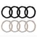 Hair tie made of 100% pure mulberry lide 8-part set for women and girls curly thick thin hair black cute satin sleepy hair tie sleep 8 pieces-5