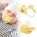 Soft Curved Golden Baby Pacifier | Ergonomic & Safe Pacifier with Clips | 26 Letters | Healthy Bling Design - Buy Online on GoSupps.com