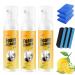 Amplesunshine Foam Cleaner Strong Decontamination Cleaners Spray Multifunctional Car Foam Cleaner Powerful Stain Removal Kit Foam Cleaner for Car and House Lemon Flavor (3Pcs 60ML)