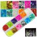Angoter 1 Set Nail Glitter 12-S Mixed ICE Mylar Shell Foils Nail Art Flakes ManikNails Tips 3D Designs ZufStil