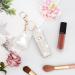Fantasyon White Lipstick Holder with Mirror - Portable Leather Diamond Lip Gloss & Chapstick Bag for Women | Travel Keychain Storage for Lip Balms & Coins - Buy Online on GoSupps.com