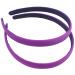 Topkids Accessories 1.5cm Alice Band for Girls and Women Hair Accessories for Girls Hair Bands for Women Alice Bands Adult Women Girls Headbands Hairbands Women (2pc Purple) 2pc Black