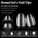 LuckForever 300pc Oval Gel Nail Tips - Short Clear Press On Nails for Acrylic Extensions | Full Cover Soft Gel Fake Fingernails - Buy Online on GoSupps.com