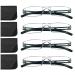 Hubeye 4 Pack frameworkless reading glasses black and convenient anti-blue light reading aid for women men with glasses holster 2.00 4 black 2.0 diopters