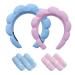 Puffy Makeup Headband Sponge Headband Wristband Sets For Washing Face Cute Skincare Headband For Skincare Face Washing Shower Makeup Removal