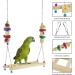 ERKOON Handmade Chicken Swing Ladder Toy with Natural Wooden Perch for Hens - Ideal for Chicken Coops and Bird Cages - Buy Online on GoSupps.com