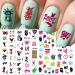 DANNEASY 12 Sheets Graffiti Nail Art Stickers Decals Street Punk Nail Stickers Self Adhesive Stickers for Nails Manicure Tips Nail Decoration for Women Kids Girl Street Graffiti