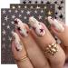 Satr Nail Art Sticker Independence Day Nail Stickers Black White Gold Sliver Laser Star Nail Design for Acrylic Nail -Nail Art Decoration for Women Girls Mnicure Decoration Decor 6 Sheets (Star)