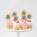 Evil Eye Themed Happy Birthday Cupcake Toppers 18-PC Set - This is a great evil eye birthday party or baby shower party third eye decoration for a boy or girl - SugarGera CU-EVIL-Y1 - Buy Online on GoSupps.com