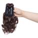 Long Claw Ponytail Hair Extension One Piece - Clip in Synthetic Straight Curly Hairpiece 12 Medium Brown - Buy Online on GoSupps.com