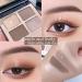 4 Color Brown Eyeshadow Palette - Matte & Glitter Shades | High Pigment Smooth Powder Makeup - Buy Online on GoSupps.com