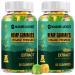 Hemp Gummies for Sleep Pain Anxiety & Stress - High Potency Organic Hemp Oil Extract Vegan Extra Strength Edible Gummy Candy for Adults (2 Pack)