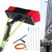 Window Cleaning Pole Outdoor Water Fed Telescopic 2 in 1 Brush Conservatory Roof Extendable Cleaner (Color : 30cm Brush Size : 10M Pole) (30cm Brush 9M Pole)