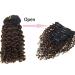 Loxxy 20 Inch Jerry Curly Clip in Hair Extensions Remy Human Hair #1B/4 - Black Women Natural Black to Chocolate Brown Ombre - Double Weft 120g - Buy Online on GoSupps.com