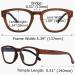 Shop LUR 1.5 Classic Square Reading Glasses for Men - 4 Pack with Comfy Spring Hinges & Stylish Wood Tone Design - International Shipping Available - Buy Online on GoSupps.com