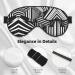 Black and White Geometric Lines Eye Mask | Soft Adjustable Sleeping Mask for Men & Women - Nighttime Comfort - Buy Online on GoSupps.com