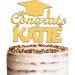 Custom Graduation Cake Topper - Personalized Acrylic Topper for Class of 2024 - Gold Congrats Grad Hat Design - by KreateSquare - Buy Online on GoSupps.com