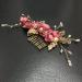 Minkissy Flower Hair Accessories Wedding Hair Comb Pearl Crystal Decor Clip Pin Rhinestone Flower Wedding Hair Accessories for Bride Bridesmaid (Rosy) Bridal Hair Clip - Buy Online on GoSupps.com