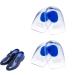 2Pairs Heel Cushion Pads Blue Invisible Transparent Gel Heel Pads Heels Shoe Comfort Inserts Cushioning Shock Shoes Cushions for Relief Achilles Pain and Support Leg Fit Women/Children's/Men Reusable Large Blue