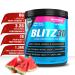 BLITZ3D Ultra Concentrated Pre Workout Powder for Men & Women, Premium, Effective, Affordable, L-Citrulline, NO3-T, Beta Alanine, DMAE, Caffeine, Yohimbine Superior Energy & Nitric Oxide Pumps + Focus Watermelon