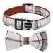 Faleela Soft &Comfy Bowtie Dog Collar,Detachable and Adjustable Bow Tie Collar,for Small Medium Large Pet Small (Pack of 1) Beige