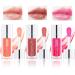 3PCS Lip Oil Set Hydrating Lip Glow Oil Lip Plumper Gloss Tinted Lip Oils Transparent Long Lasting Non-sticky Lip Gloss Plumping Lip Gloss Lip Care Kit (Pink & Rosewood & Cherry) 3PCS Pink & Rosewood & Cherry