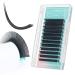 Eyeline extension ellipse flat eyelash matt black single eyelashes for 1: 1 silk individual split tips flat eyelash extensions (1 piece (1 erpack) 0.15 d 8-15mm mix)