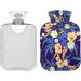 Buy Naanle Hot Water Bottle with Exotic Flowers Cover - 2L Heat & Cold Therapy for Back Pain Relief | International Shipping Available - Buy Online on GoSupps.com