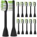 Toothbrush Replacement Heads Compatible with Philips One Replacement Heads for Philips Sonicare One Series for HY1100/HY1200/BH1022/01 - Toothbrush Brush Head Refills 12 Pack Black