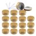Zeoabsy 96 piece 15ml gold aluminum empty doses with screw cover round aluminum tantrum CREPONTING SCHROFTINE ALUDOSE TINS for cosmetics candle ointments 12x spatula gold 15ml