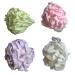 Bath Shower Loofah Sponge Set of 4 Deep Cleaning Shower Loofahs Pouf Ball Body Scrubbers for Men and Women