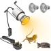 Luxvista Pet Heat Lamp Holder Ceramic Heater Bracket for Reptiles Tortoise Pet Heat Lamp with 2 Pack 50W E27 Heat Lamp Bulb