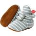 TMEOG Baby Booties Slippers | Infant Boots for Boys and Girls | Winter Sock Crib Shoes | 0-18 Months | Light Green Striped - Buy Online on GoSupps.com