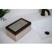 Decorative Wooden Bathroom Wipes Dispenser - 19cm Beige and Black - Buy Online on GoSupps.com