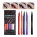 Anglicolor 6 Colors Colorful Eyeliner Matte Liquid Eyeliner Set Waterproof Long Lasting Neon Eyeliner Pen Highly Pigmented Smudge-Proof Colorful Eyeliners for Wedding and Party (6 Colors)
