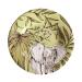 SHAOHUASC Ceramic Plates Round Dishes Bone China Cartoon Character Printed On-Glazed Elephant Floral Plate