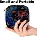 Stylish Menstruation Pad Bag with Zipper | Octopus & Tropical Fish Pattern | Women's Napkin & Tampon Collection Bag - Buy Online on GoSupps.com