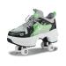 Shoes with roles for young girls roller shoes with 4 retractable wheels 2-in-1 roller skates and sneakers roller skate shoes for children teenage 36 green