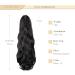 50cm Black Curly Ponytail Extensions - Gairyan Synthetic Hair Claw Clip-In Braid for Women - Buy Online on GoSupps.com