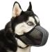 Dog muzzle soft muzzle for large medium-sized and small dogs for eating grooming biting chewing breathable muzzle with collar for Labrador Retriever Poodle Husky Black/Gray L- (snout: 10 "-12 ")