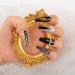 JERCLITY Gold & Silver Cone Nail Charms | Alloy Mini Metal Rivet Nail Studs for Acrylic Nails | Punk Style Nail Art Accessories - Buy Online on GoSupps.com