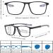 FsRead Men's Reading Glasses Set - Sporty Design Comfort & Blue Light Blocking | 2.0 Diopters in Black Gray and Orange - Buy Online on GoSupps.com