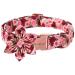 Unique Style Paw's dog collar with flower red-pale peonies adjustable comfortable cotton flower collar for boys girls dogs flower collar with metal buckle S neck circumference 25.4 40.6 s f: peonine