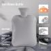 ANMIA Extra Large 2L Hot Water Bottle for Pain Relief & Bed Warming - Eco-Friendly Non-Toxic Rubber/Silicone - Grey - Buy Online on GoSupps.com