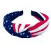 Shimmer Anna Shine Patriotic American Flag Twist Headband | USA Flag Headband - Buy Online on GoSupps.com