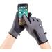 Winter Gloves for Men Women Water Resistant Keep Warm Touch Screen Gloves gray Large - Buy Online on GoSupps.com